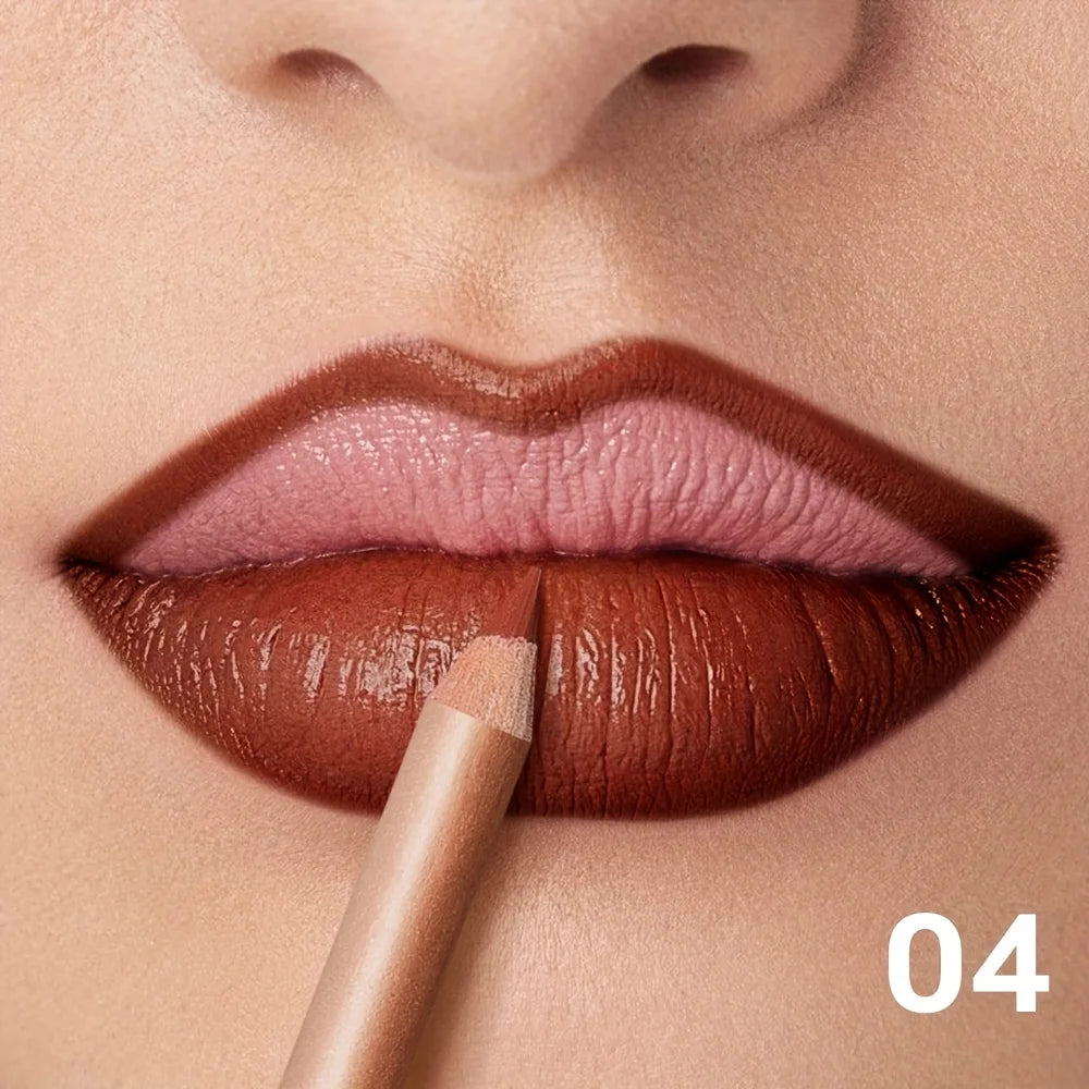 Crayon Contour Lèvres Mat — Longue Tenue, Waterproof & Précision Parfaite