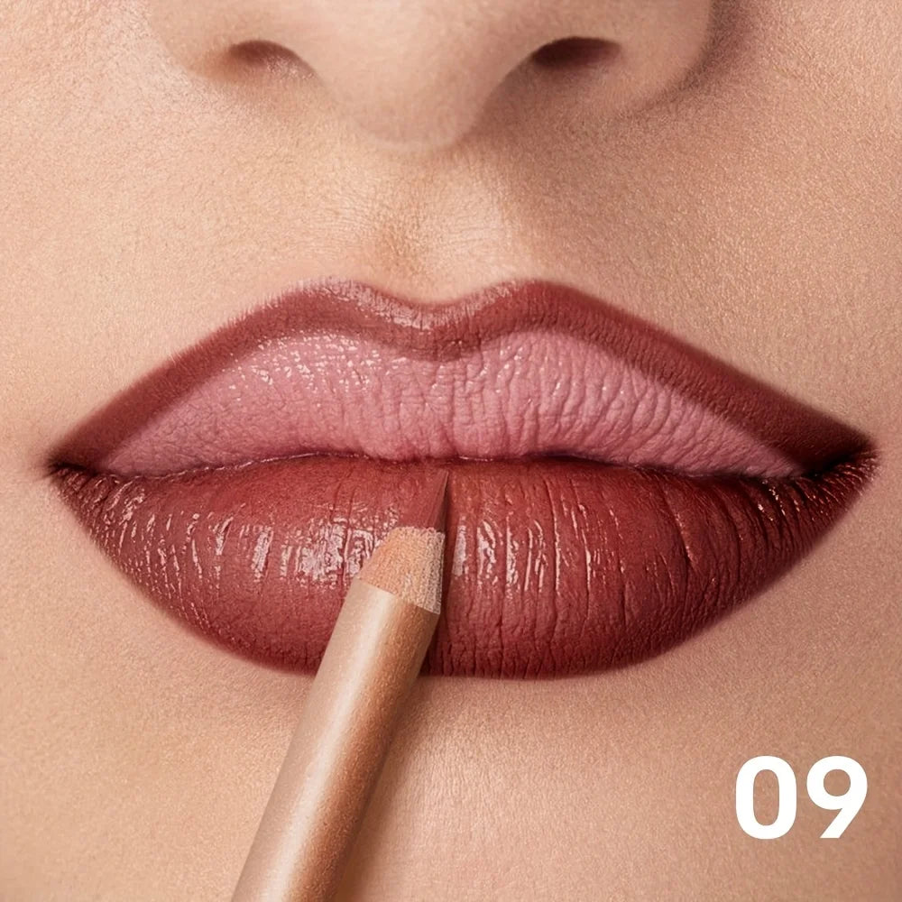Crayon Contour Lèvres Mat — Longue Tenue, Waterproof & Précision Parfaite