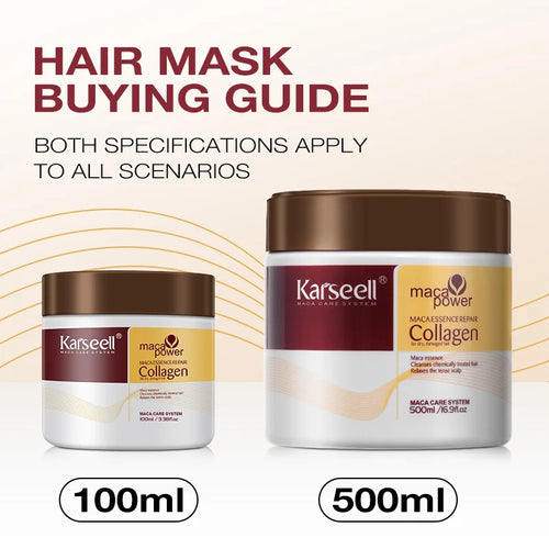 Masque Soin Capillaire Collàgène & Argan — Réparation Profonde Cheveux Secs et Abîmés