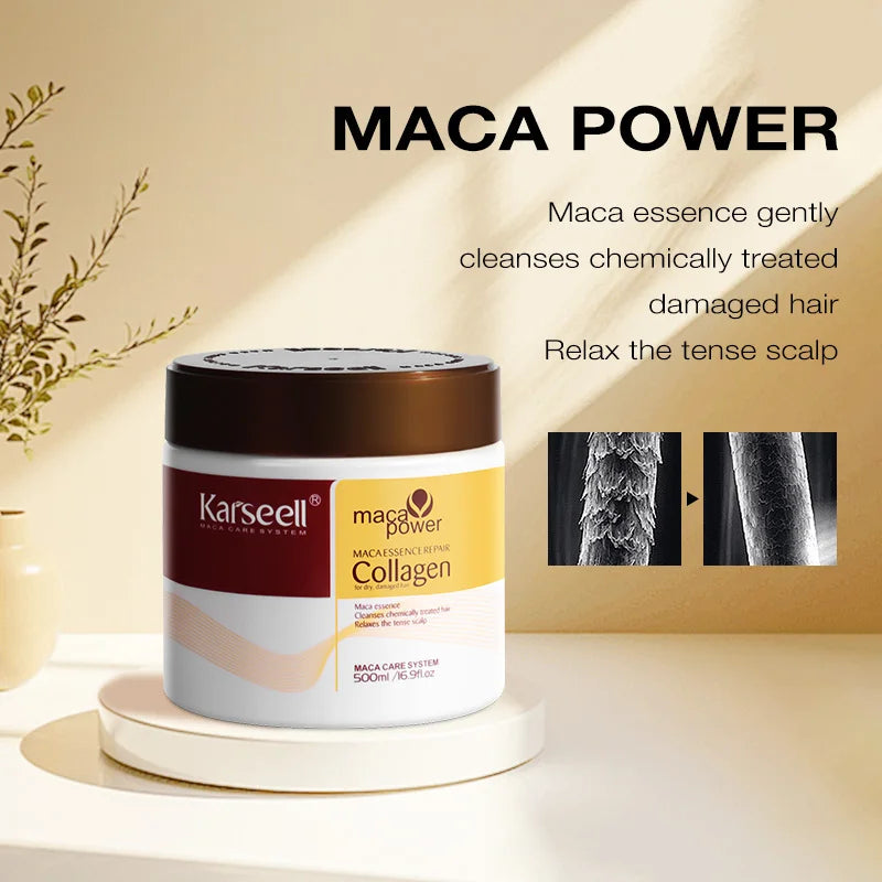 Masque Soin Capillaire Collàgène & Argan — Réparation Profonde Cheveux Secs et Abîmés