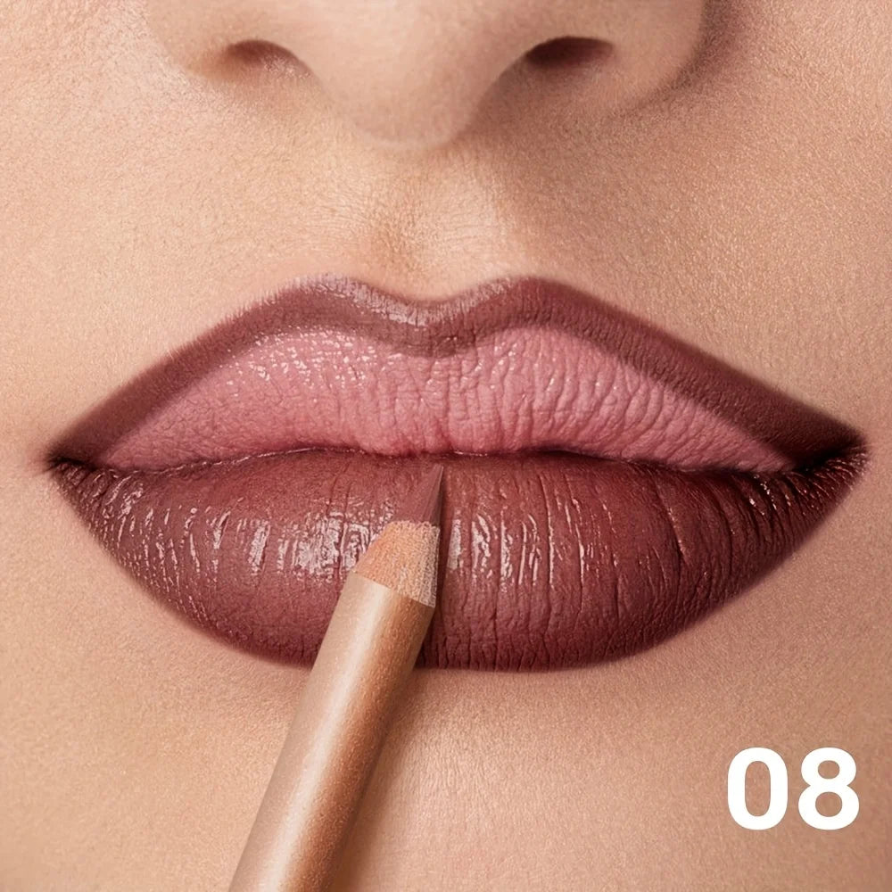 Crayon Contour Lèvres Mat — Longue Tenue, Waterproof & Précision Parfaite