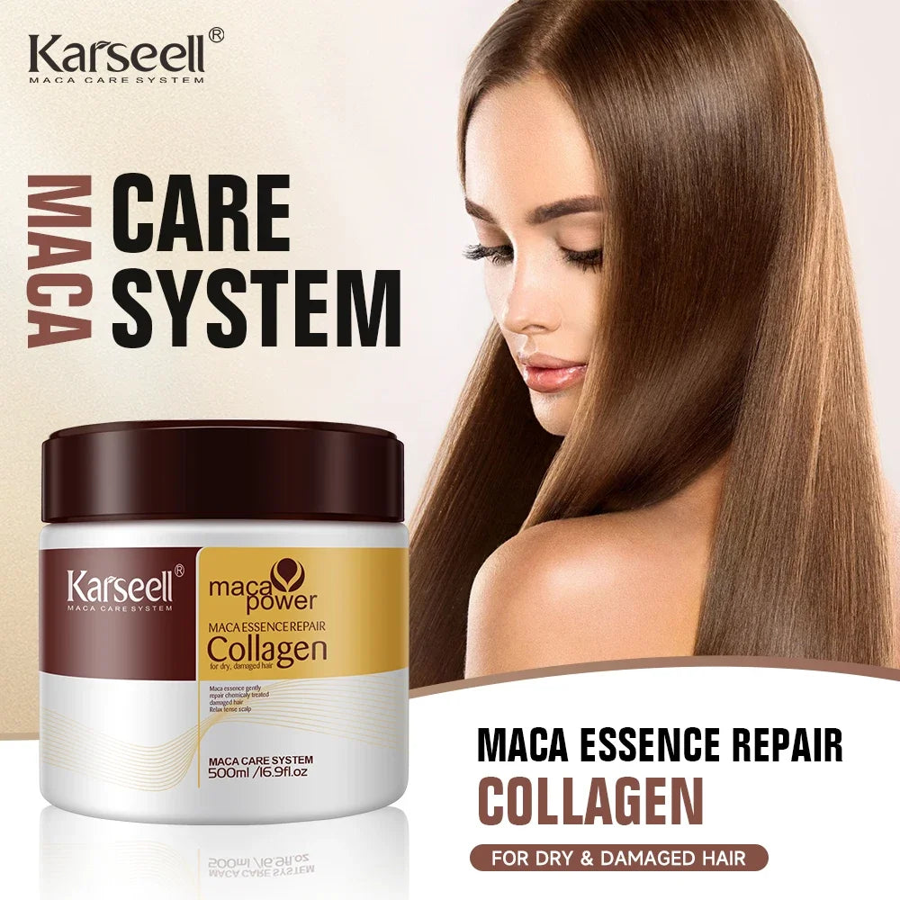 Masque Soin Capillaire Collàgène & Argan — Réparation Profonde Cheveux Secs et Abîmés