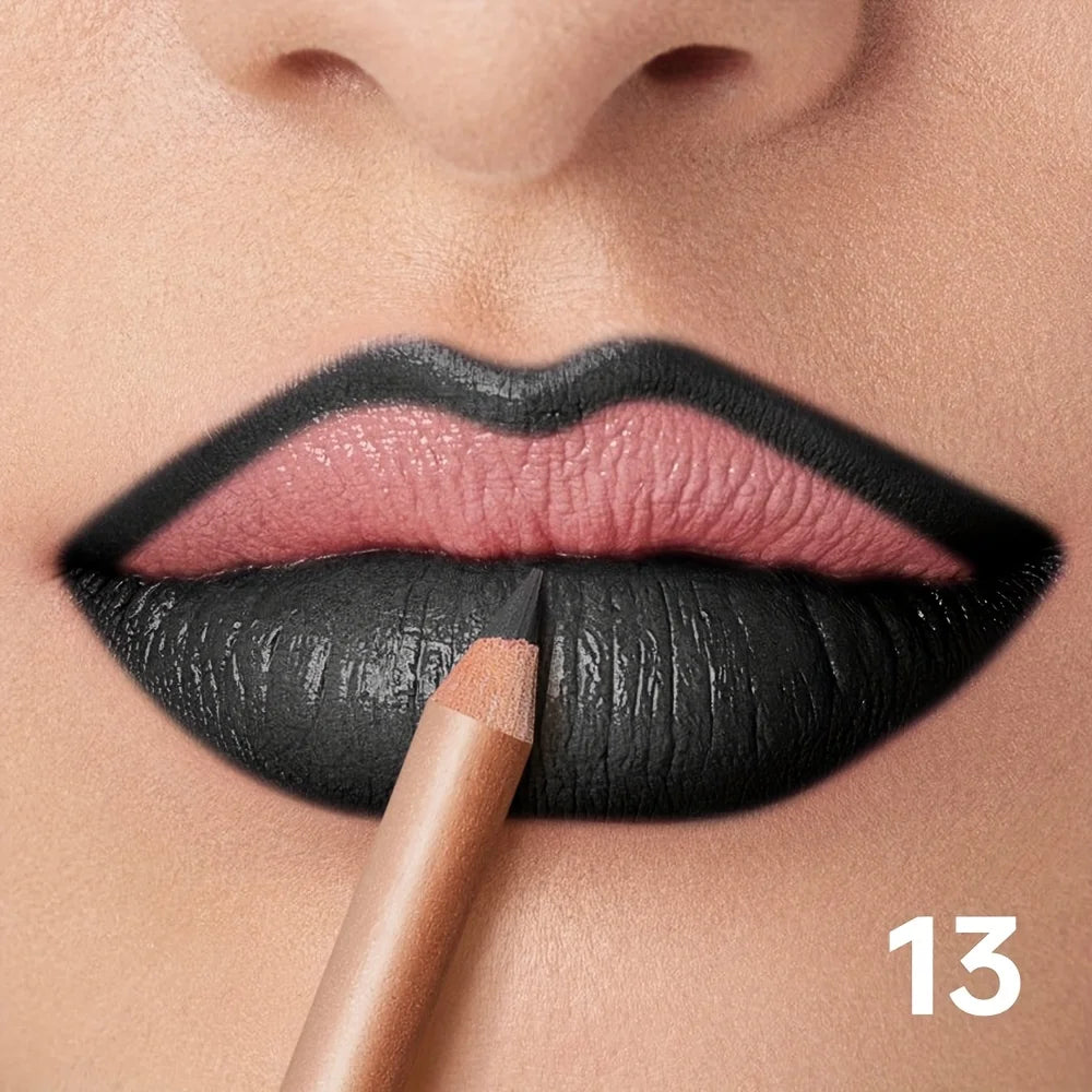 Crayon Contour Lèvres Mat — Longue Tenue, Waterproof & Précision Parfaite