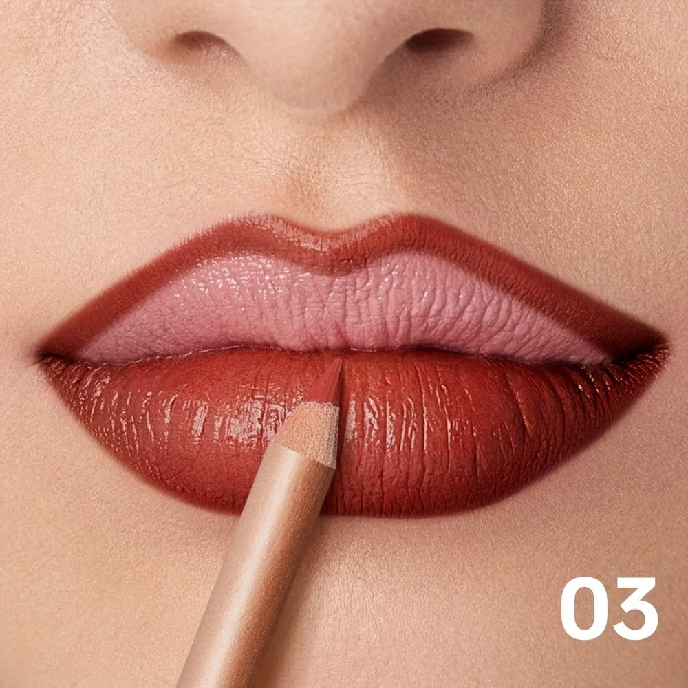 Crayon Contour Lèvres Mat — Longue Tenue, Waterproof & Précision Parfaite