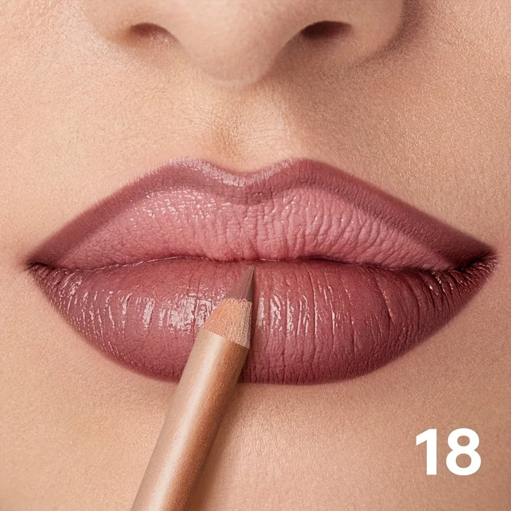 Crayon Contour Lèvres Mat — Longue Tenue, Waterproof & Précision Parfaite