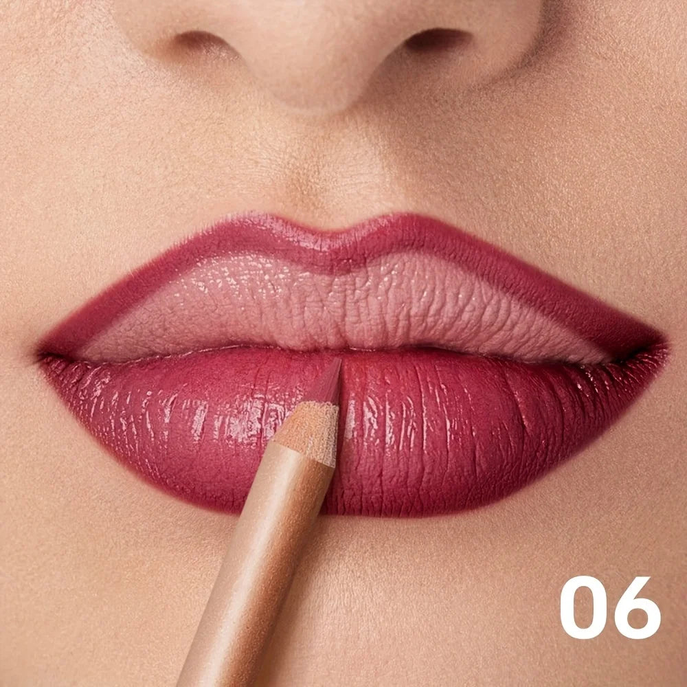 Crayon Contour Lèvres Mat — Longue Tenue, Waterproof & Précision Parfaite